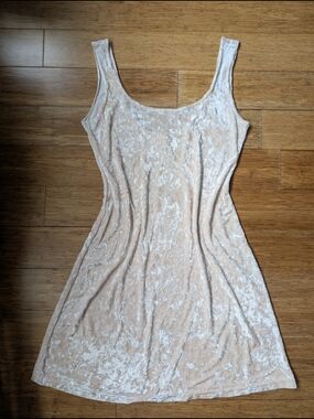 Vintage Silk & Satin Crushed Velvet Dress